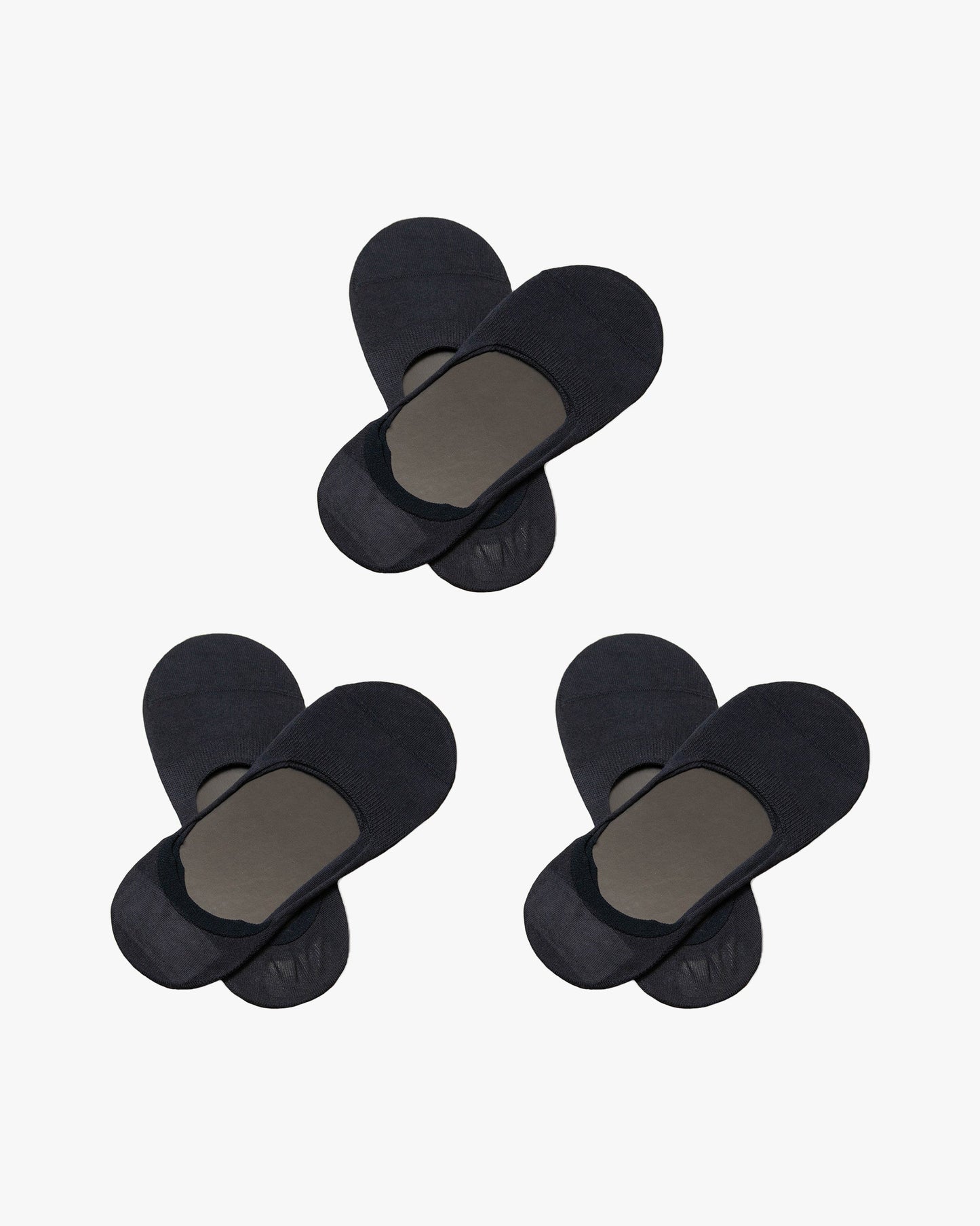 Three pairs of navy Lars – Cotton Loafer Socks arranged against a white background.